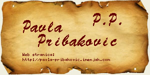 Pavla Pribaković vizit kartica